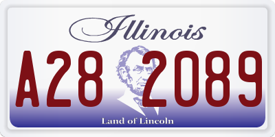 IL license plate A282089