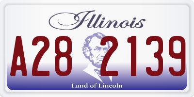 IL license plate A282139