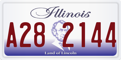 IL license plate A282144