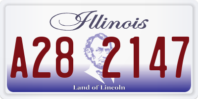 IL license plate A282147