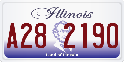 IL license plate A282190