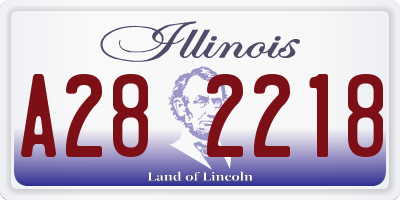 IL license plate A282218