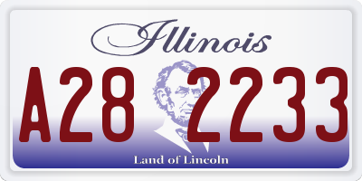 IL license plate A282233