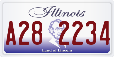 IL license plate A282234