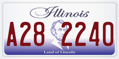 IL license plate A282240