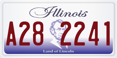 IL license plate A282241