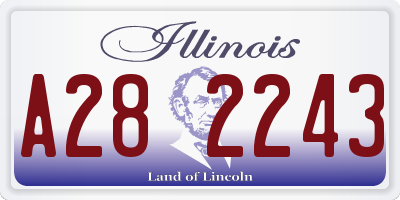 IL license plate A282243