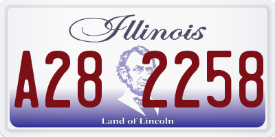 IL license plate A282258