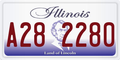 IL license plate A282280