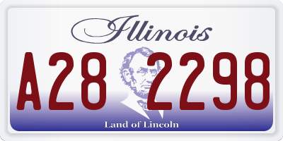 IL license plate A282298