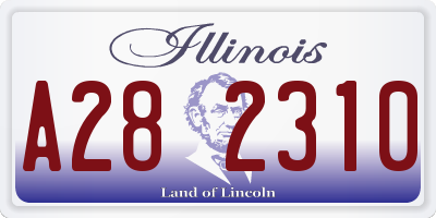 IL license plate A282310