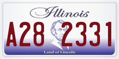 IL license plate A282331