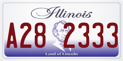IL license plate A282333