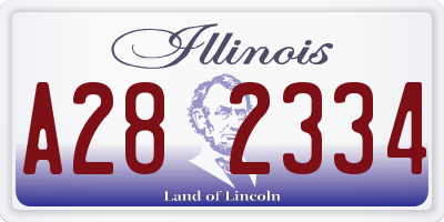IL license plate A282334