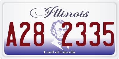 IL license plate A282335