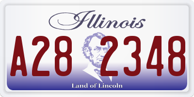 IL license plate A282348
