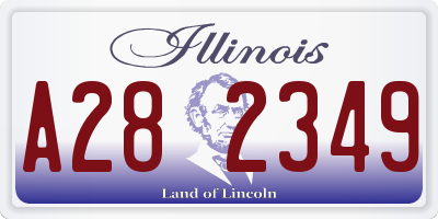 IL license plate A282349
