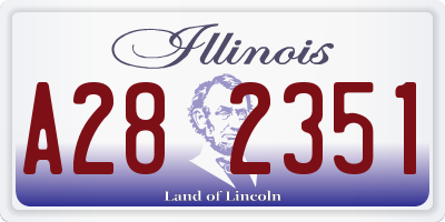 IL license plate A282351