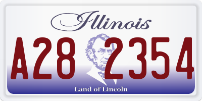 IL license plate A282354