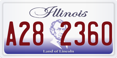 IL license plate A282360