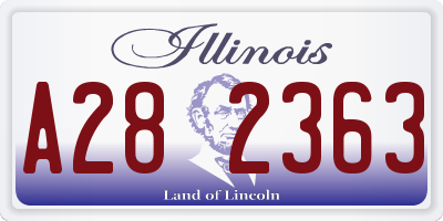 IL license plate A282363
