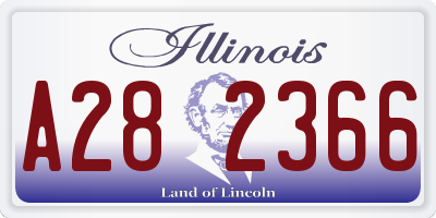 IL license plate A282366