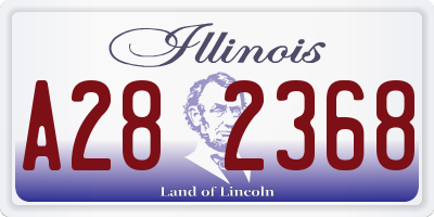IL license plate A282368