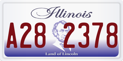 IL license plate A282378