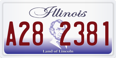IL license plate A282381