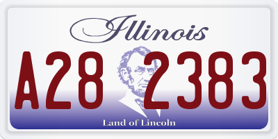 IL license plate A282383