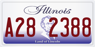 IL license plate A282388