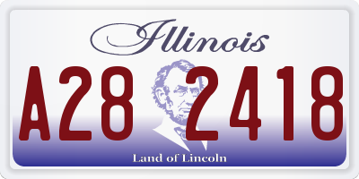 IL license plate A282418