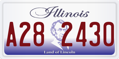 IL license plate A282430