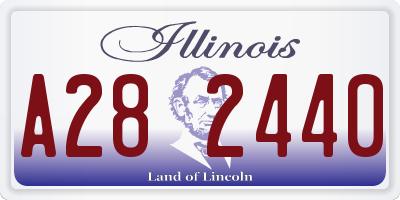 IL license plate A282440