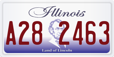 IL license plate A282463