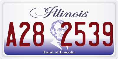 IL license plate A282539