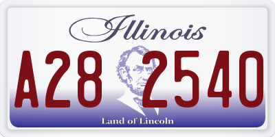 IL license plate A282540