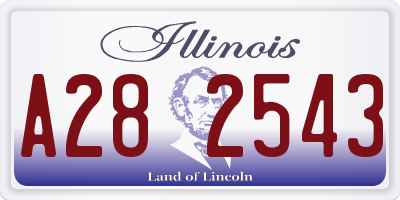 IL license plate A282543