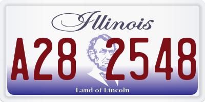 IL license plate A282548