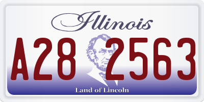 IL license plate A282563