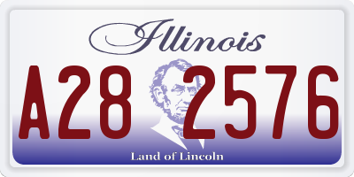 IL license plate A282576