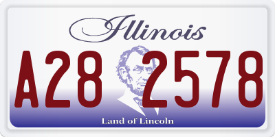 IL license plate A282578