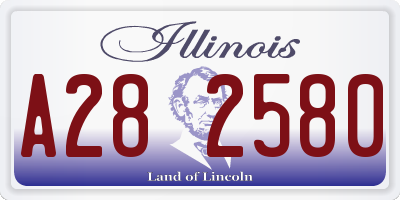 IL license plate A282580