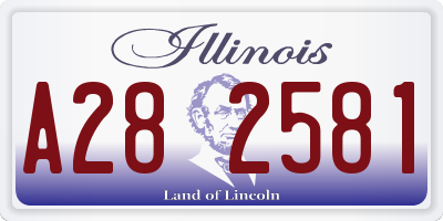IL license plate A282581