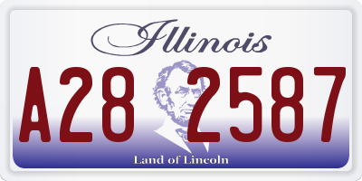 IL license plate A282587