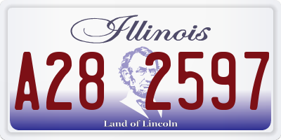 IL license plate A282597
