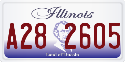 IL license plate A282605