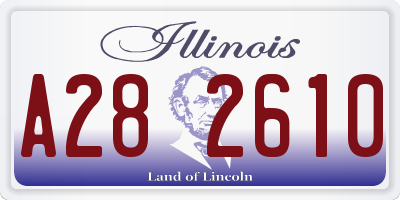 IL license plate A282610
