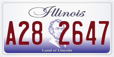IL license plate A282647