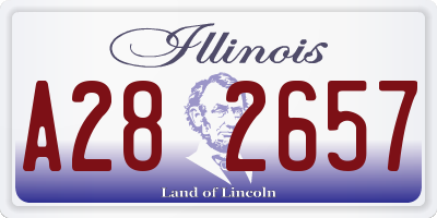 IL license plate A282657